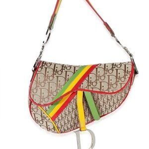 Christian Dior Diorissimo Rasta Saddle Bag Brand New